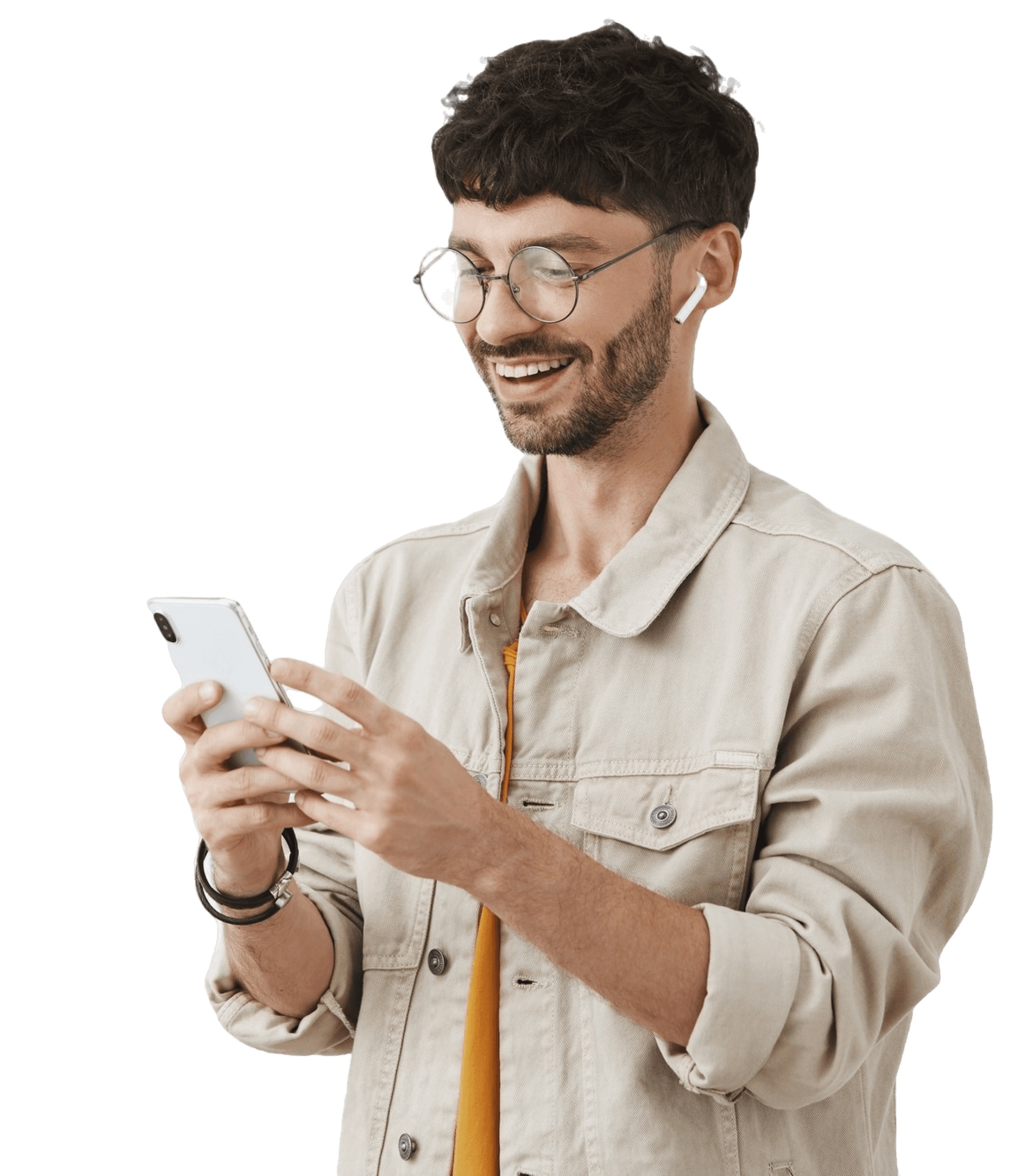 Man using phone